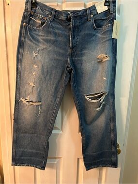 Women’s Mid Rise Distressed Boyfriend Jeans